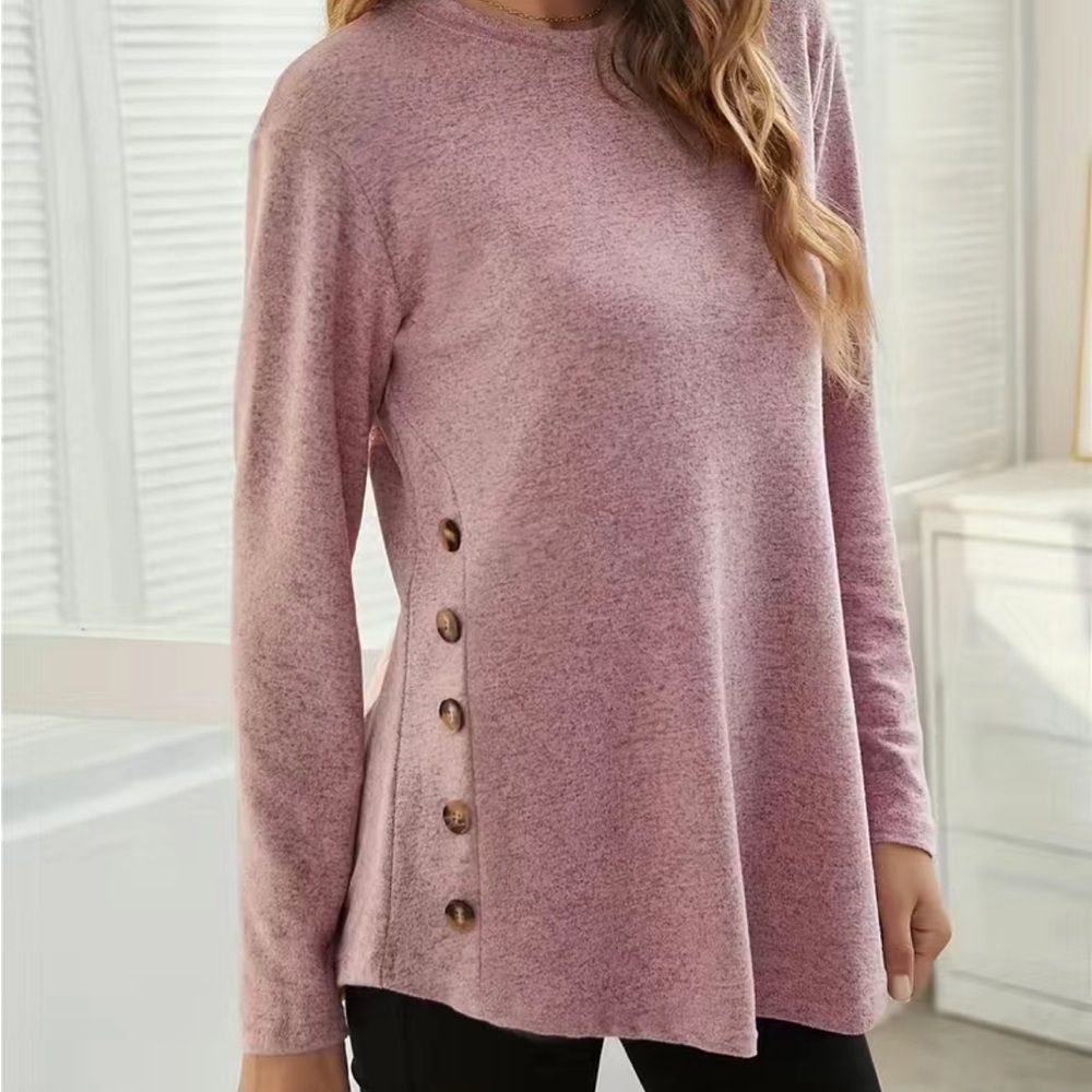 NWT‎ Women's Pink Button-Side Top from MAX